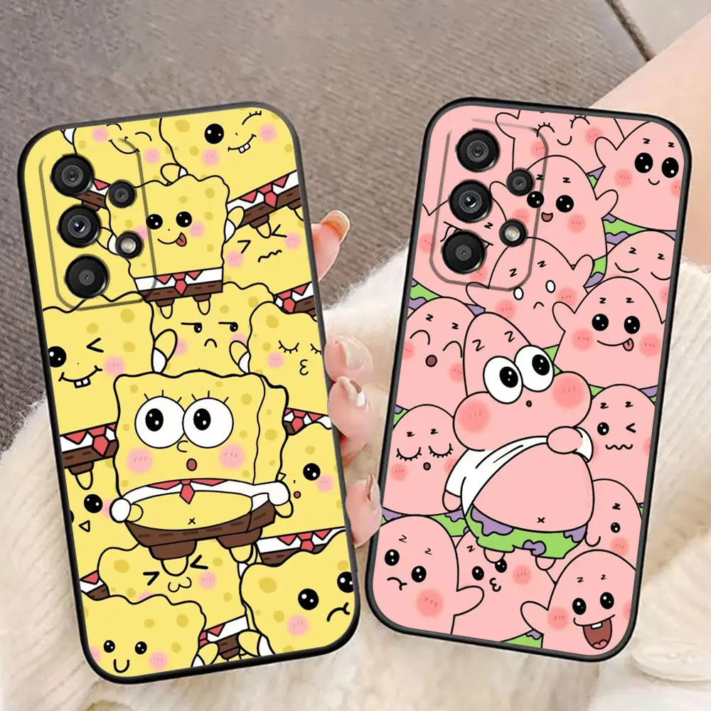 S-سبونجبوب S-SquarePants جراب هاتف لسامسونج A14 A15 A16 A22 A23 A26 A32 A34 A35 A36 A51 A52 A53 A54 A55 A56 A71 A73