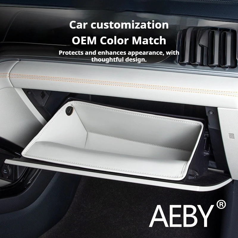 

AEBY For BYD Seal U DM-i 2020-2025 Glove Box Storage Tray Anti-Dust Leather Auxiliary Box Car Organizer Interior Accessories