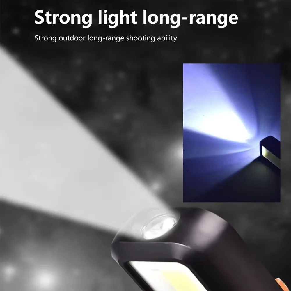 Powerful COB LED Work Light Car Garage Mechanic Lamp USB Rechargeable Flashlight Magnetic Torch Emergency Light Warning Light view 2