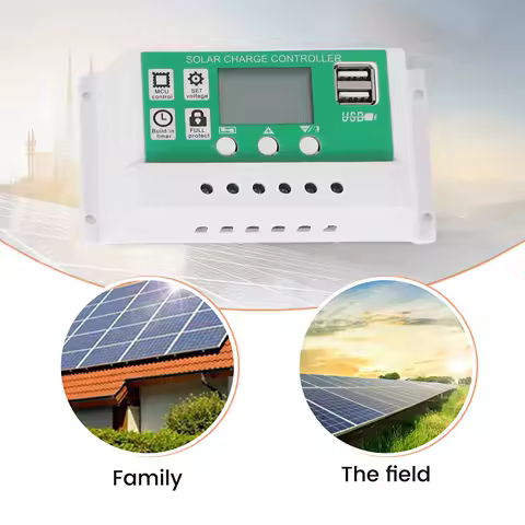 Fresh 12W Solar Panel Kit 60A 12V Battery With Controller Caravan Boat