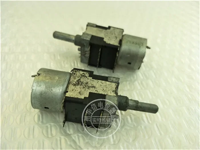 Used Japanese RK168 quadruple light motor potentiometer 50KX4 50K handle length 25MMF