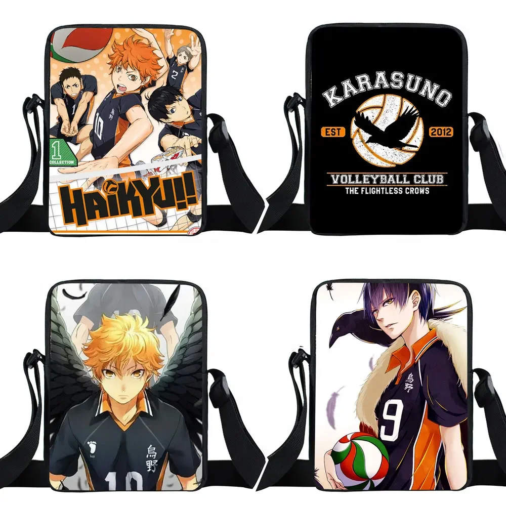 Volleyball Anime Haikyuu!! Shoulder Bag Women Handbag Oya Oya Oya Haikyuu Crossbody Bag Fly High Shoyo Hinata Book Bags