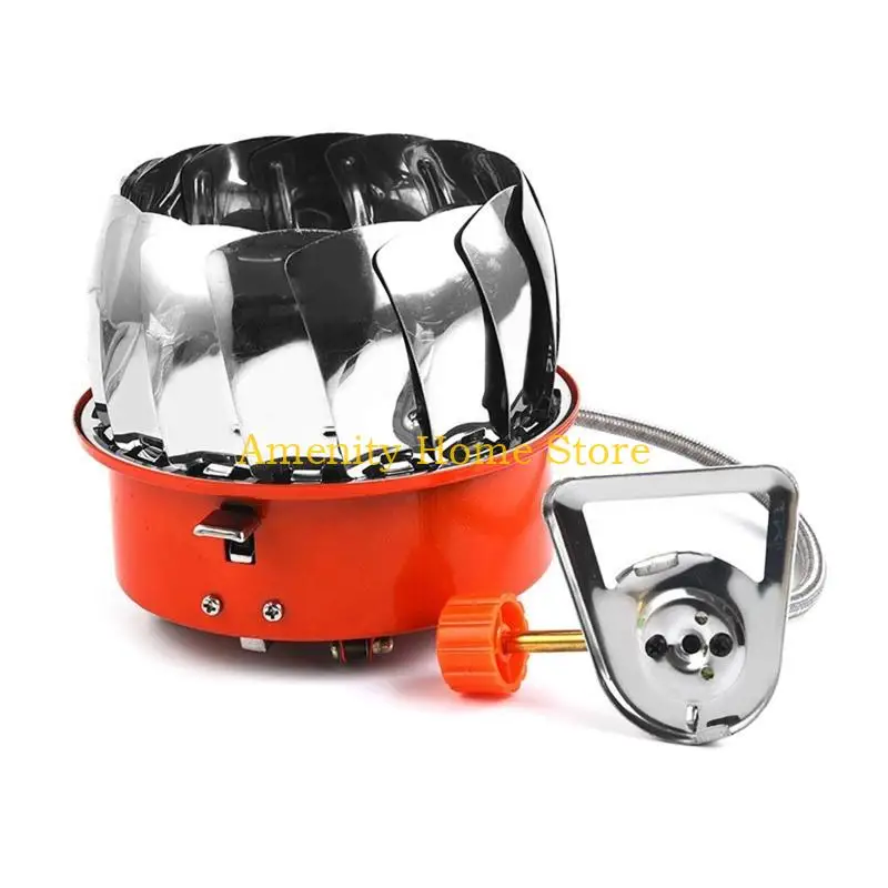 F26C Stainless Steel Windproof Stove Portable Foldable Backpacking Camping Stove Outdoor Ultralight Burning Stove with