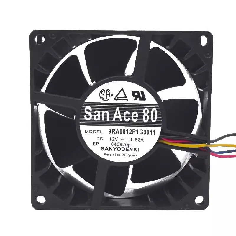 

New Cooler Fan for Sanyo 9RA0812P1G0011 DC12V 0.82A 4-wire PWM Temperature Control Server Cooling Fan 8038 80*80*38MM