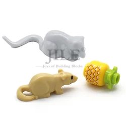 10pcs Build Bricks Animal Rat 40234 Little Mouse for Building Blocks Parts DIY Construction Christmas MOC Creative Figures Toys