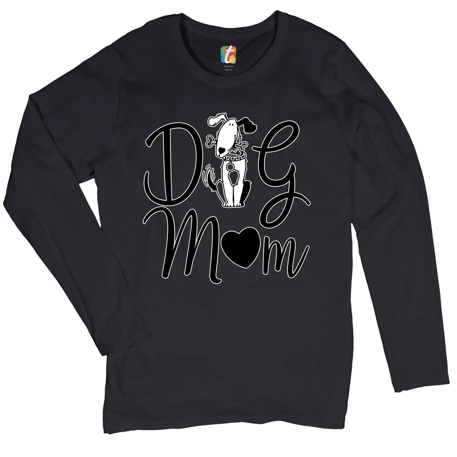 

Dog Mom Women's Long Sleeve T-shirt Funny Mother's Day Mommy Dog Lover Fur Mama