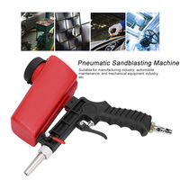 Adjustable Sandblasting Gun 90Psi Portable Sand Blaster Paint Spray Machine Gravity Pneumatic Small Handheld Blasting Gun Set