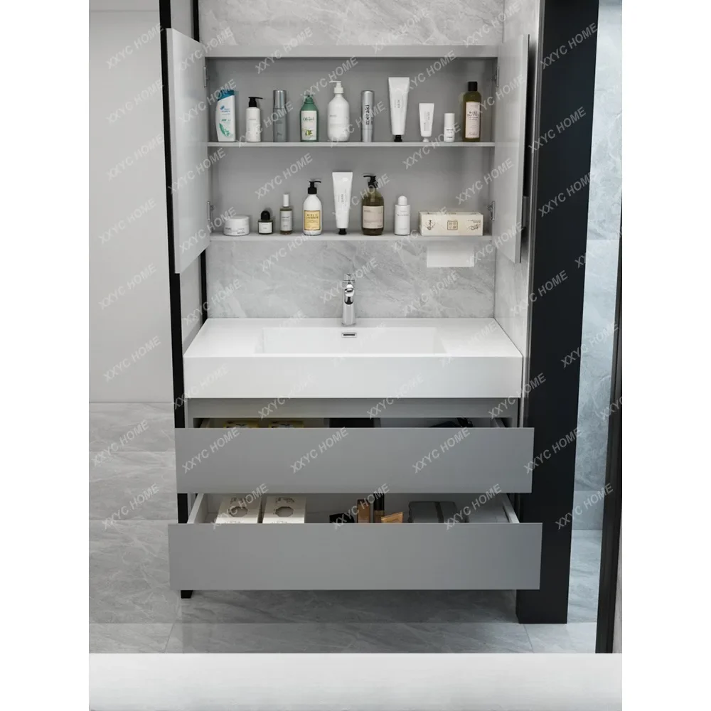 Stainless Steel Paint Bathroom Cabinet Combination Nano Rock Whole Washbin Bathroom Table Wash Basin Sanitary Ware