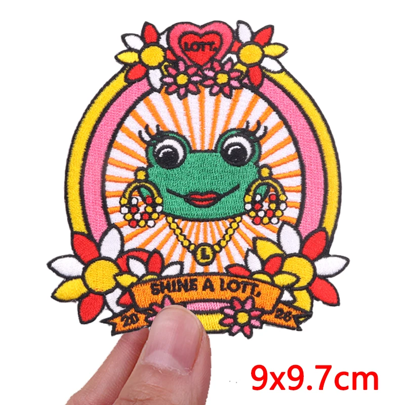 2026 NIEUW Nederlands Oeteldonk embleem geborduurde patches DIY strijk-op patches voor kleding Nederlands carnaval kikker patch badges