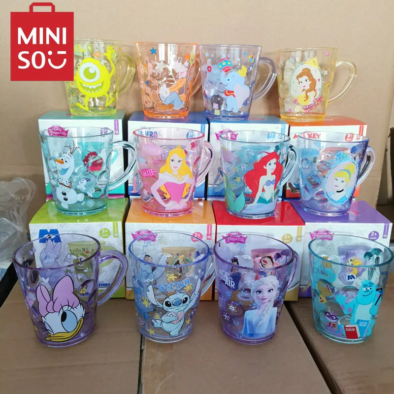 MINISO Disney children mouth water cup children drinking water anti-fall home cartoon milk cup baby brushing teeth mouthwash cup