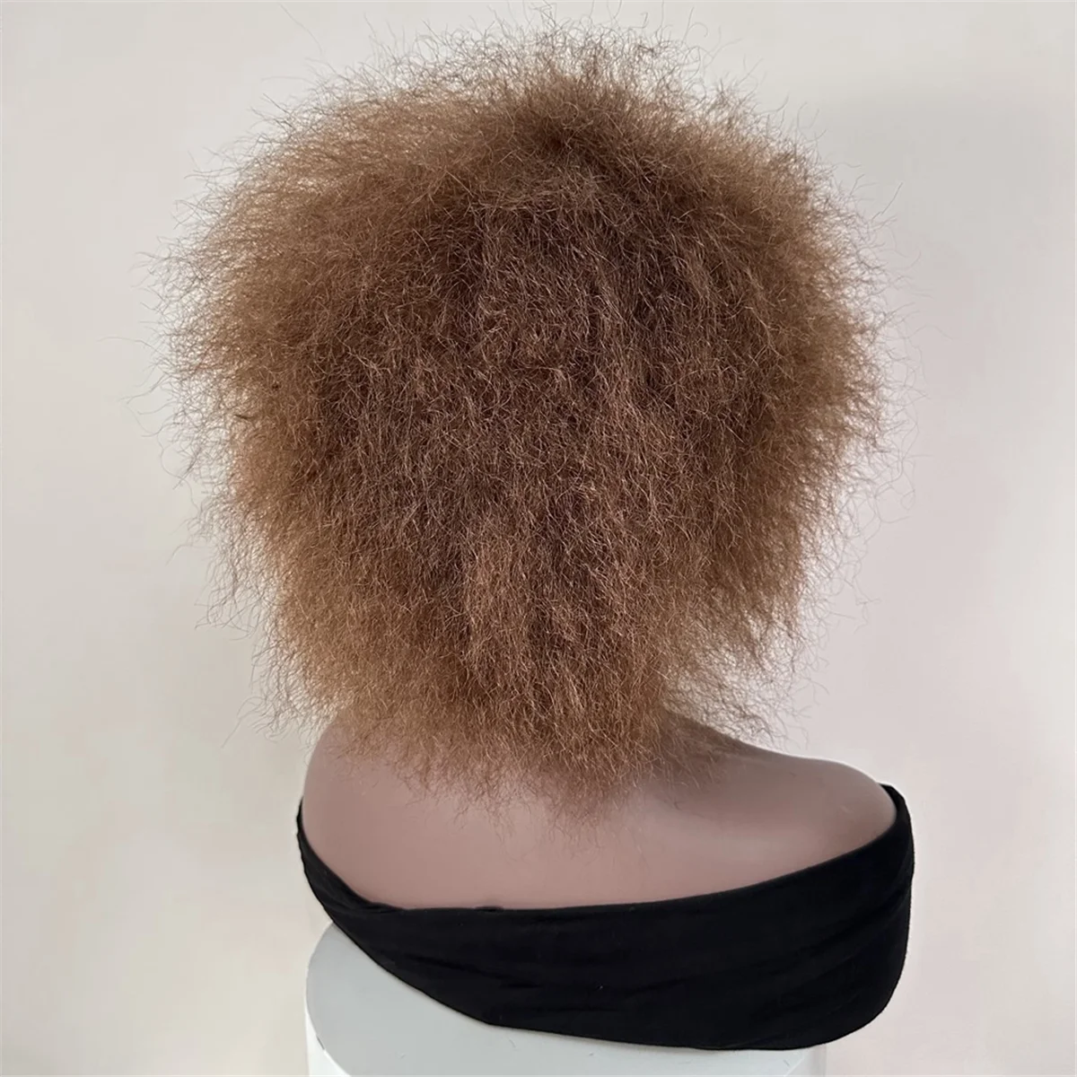 Pelucas rizadas cortas para mujer, peluca rizada corta negra Natural, A