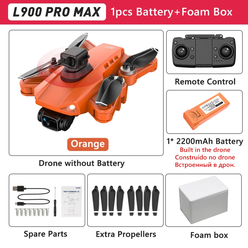 L900 Pro SE MAX GPS Drone 4K Professioneel Met Camera WIFI 360 Obstakel vermijden FPV Borstelloze Motor RC Quadcopter Mini Drone