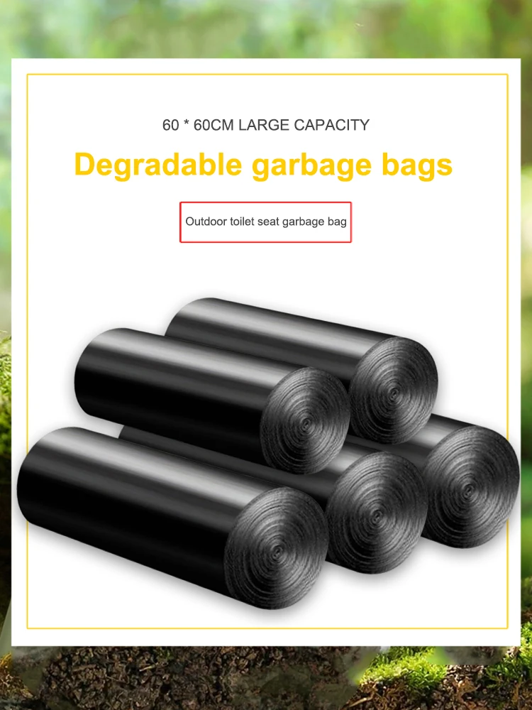 1 rouleau 12 pièces sac de rangement de poubelle jetable Camping toilette sac poubelle écologique pour Camping pêche maison