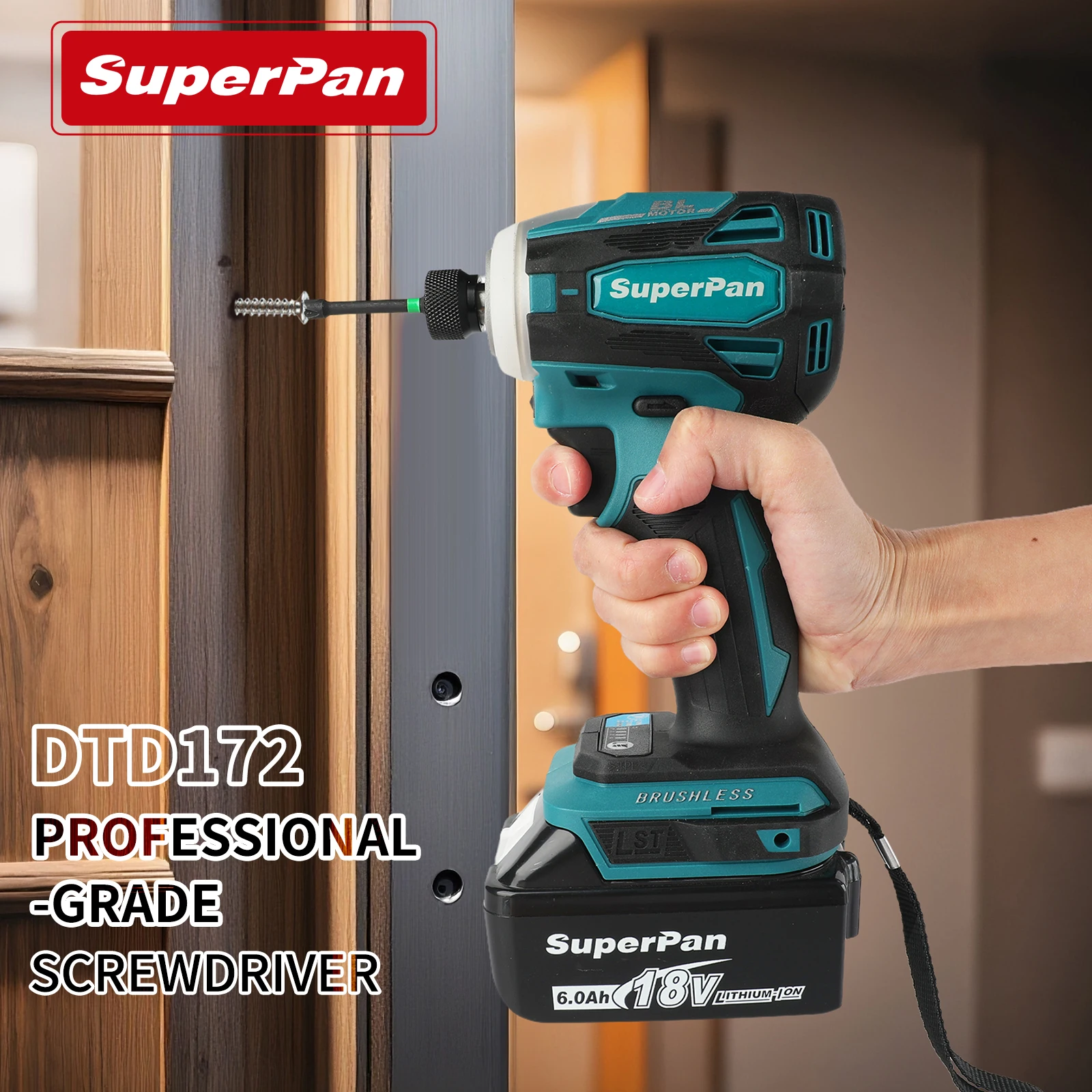 

Cordless Convenience! SuperPan SP172 LXT BL Brushless Drill - 18V, 180N·m T-Mode for Wood & Bolt Tasks
