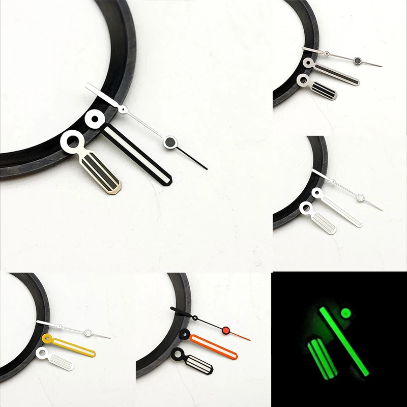 NH35 NH36 Watch Hands Green Luminous Hand Fit for NH35 NH36 NH38 4R35 4R36 7S26 Movement SKX007 SKX009 Watches Pointers Kit Part