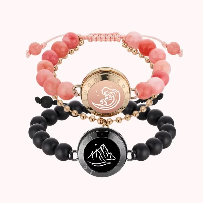 

Creative Gift Long Distance Touch couple Bracelets for lover reminder Sun and moon smart bracelets