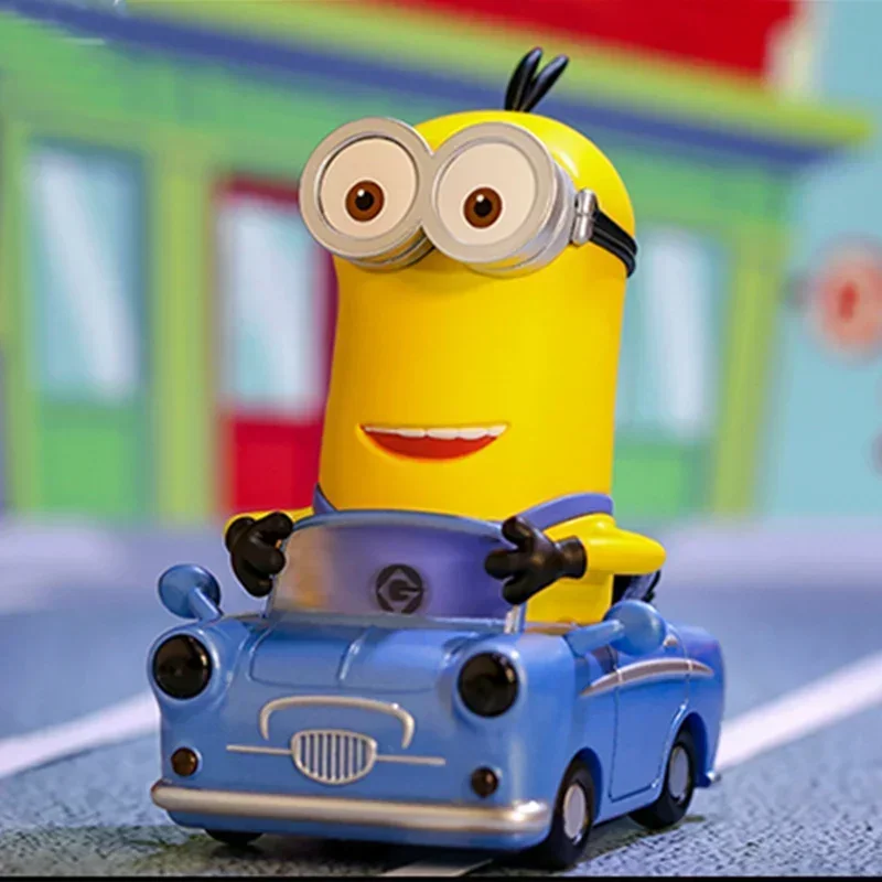 Pop mart minions montagem série caixa cega genuína acho saco decoração de mesa bonito modelo presente menina saco cego brinquedos anime figura