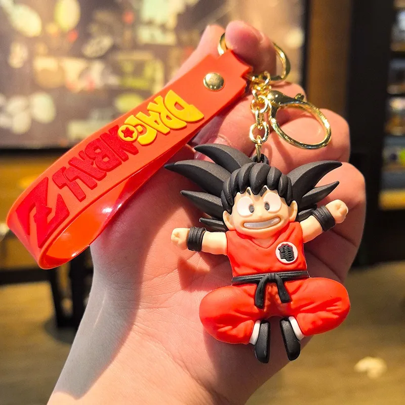 Dragon Ball Z Keychain Anime Super Saiyan Goku Figure Cute Keyring Bag Pendent Car Ornament Key Accessories Kids Toy Xmas Gifts - view 2
