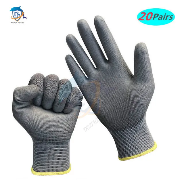10-50 paar nylon PU-handschoenen Veiligheidswerkhandschoenen Reparatie Speciale handschoenen Palm gecoate handschoenen Timmerman Reparatiewerknemerbenodigdheden
