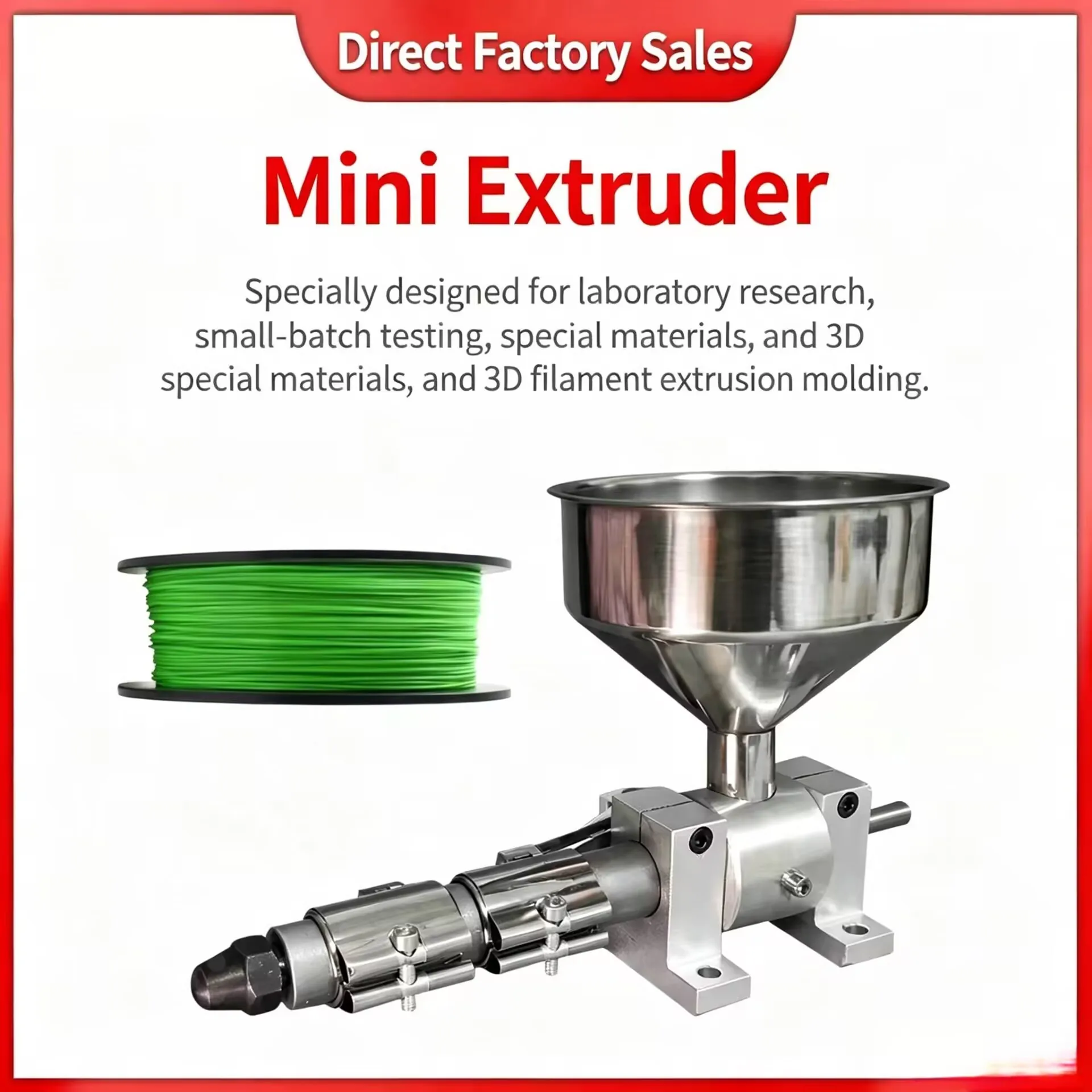 Small Extruder Microplastic Extruder Compound Powder Screw And Barrel with Flange 16mm/20mm for Desktop 3D Printer Line