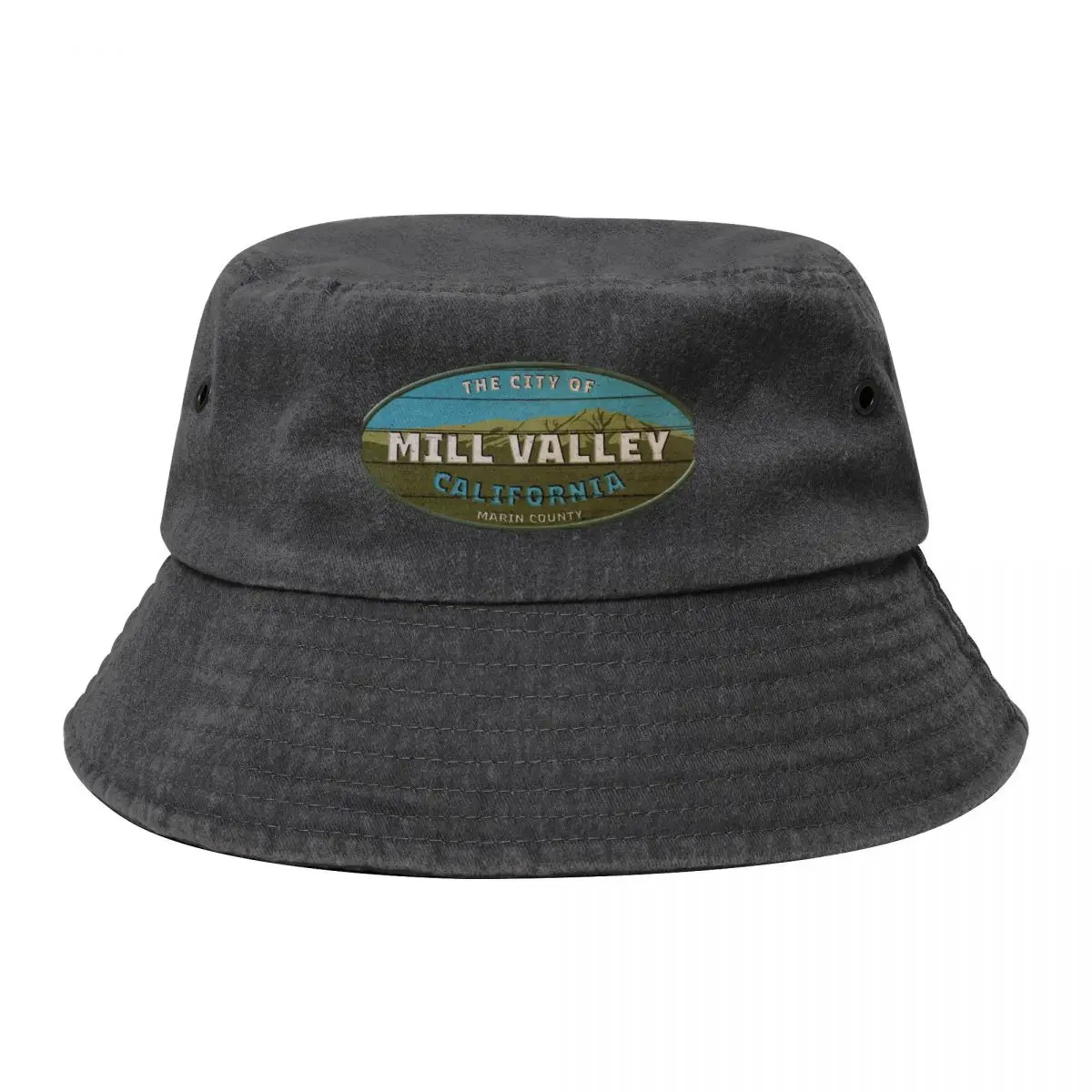 

City of Mill Valley, Marin County California Bucket Hat Beach Outing Wild Ball Hat winter hats for men Hats Man Women's
