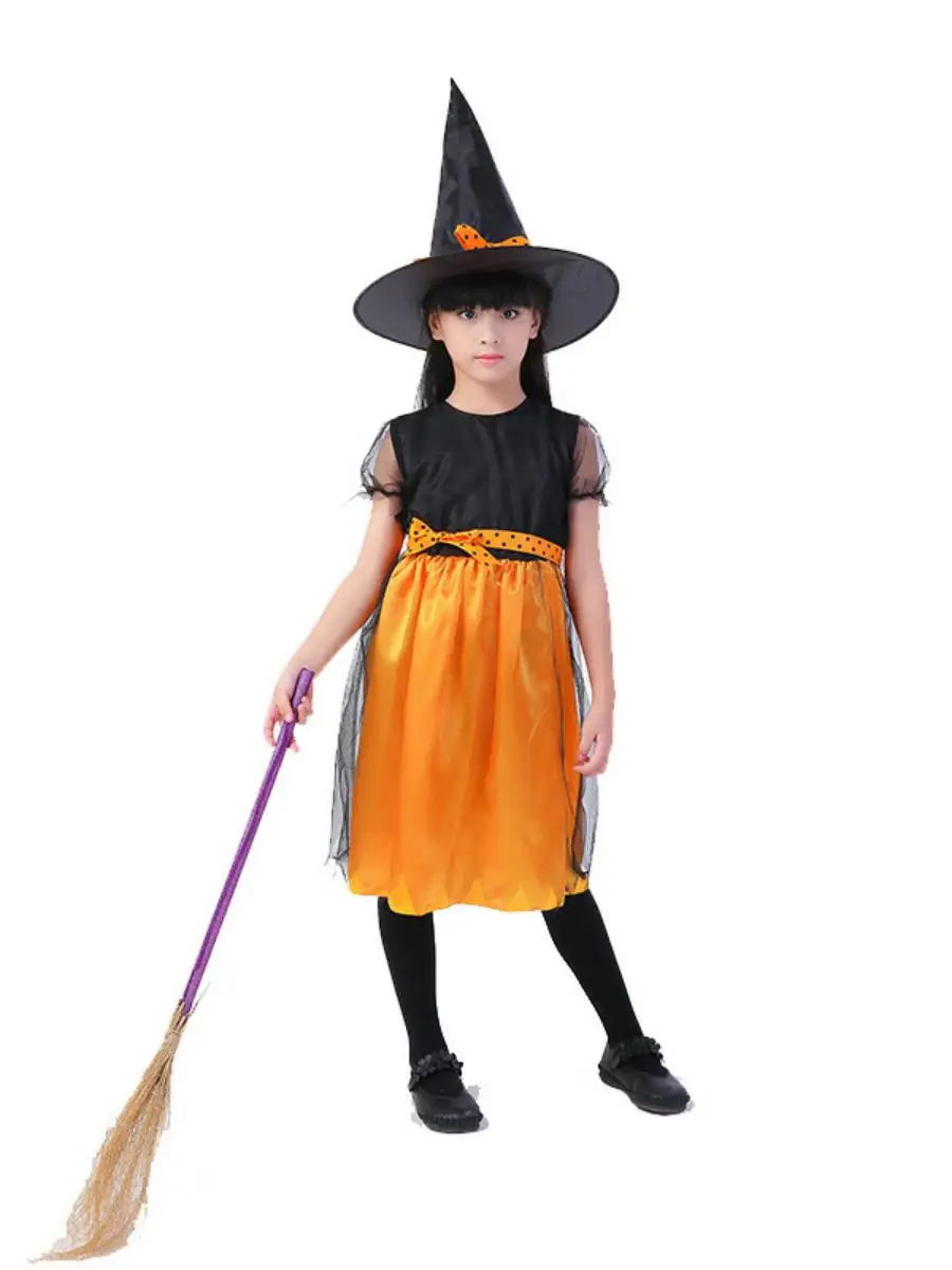 어린이 공연 의상 마녀 박쥐 소녀 로우린 의상 코스프레 무대 공연 의류 폴리에스테르 섬유