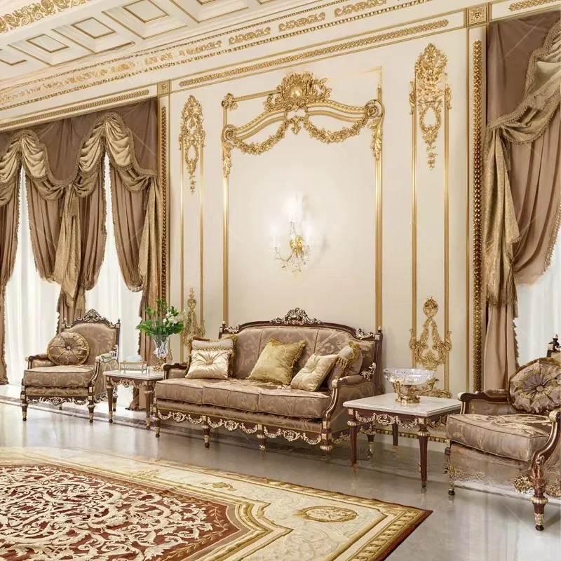 

Furniture European Grooved Wall Panels Polygonal Gold Ceilings Home Interior Design Wall Panels and Panels