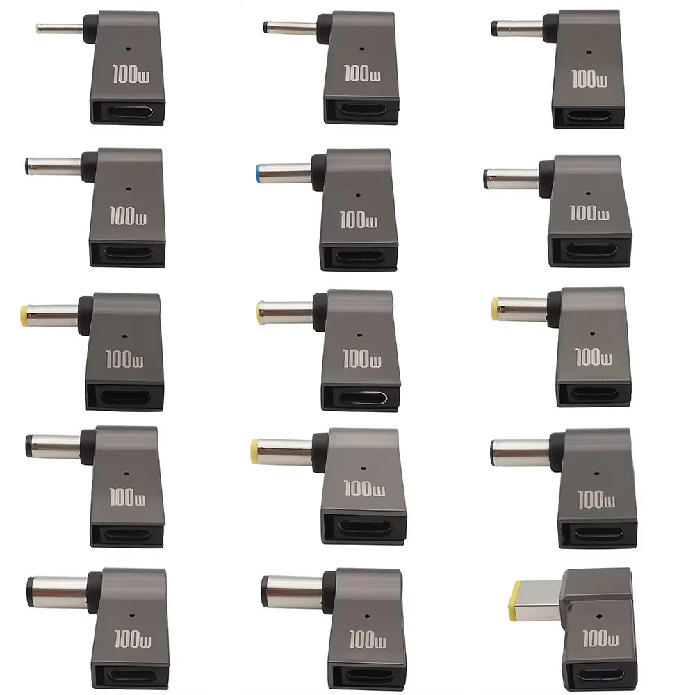 1Pcs PD 100W Laptop Power Charger Connector Adapter USB Type C to DC Jack Plug Converter for HP Asus Dell Lenovo Notebook
