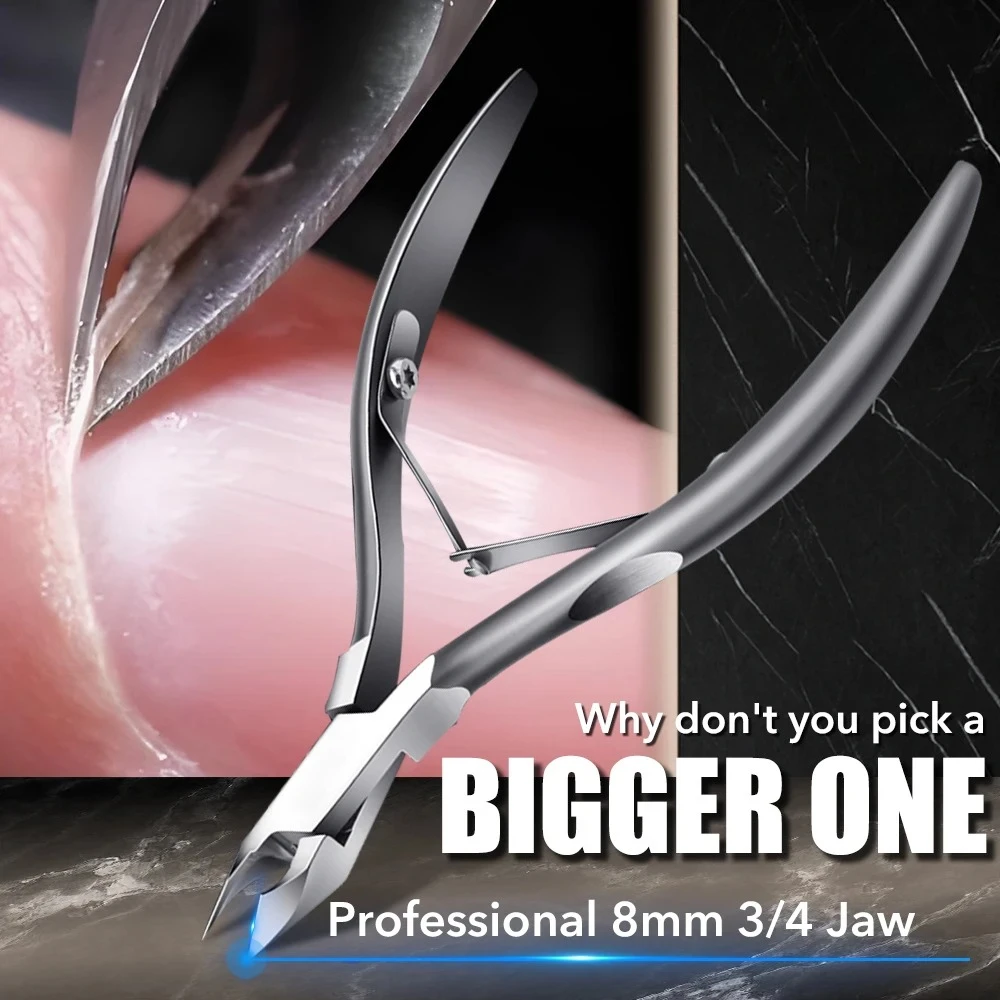 1 pçs pinças de cutícula trimmer 3/4 mandíbula tesoura de cutícula cortador de aço inoxidável removedor pedicure manicure ferramenta do prego
