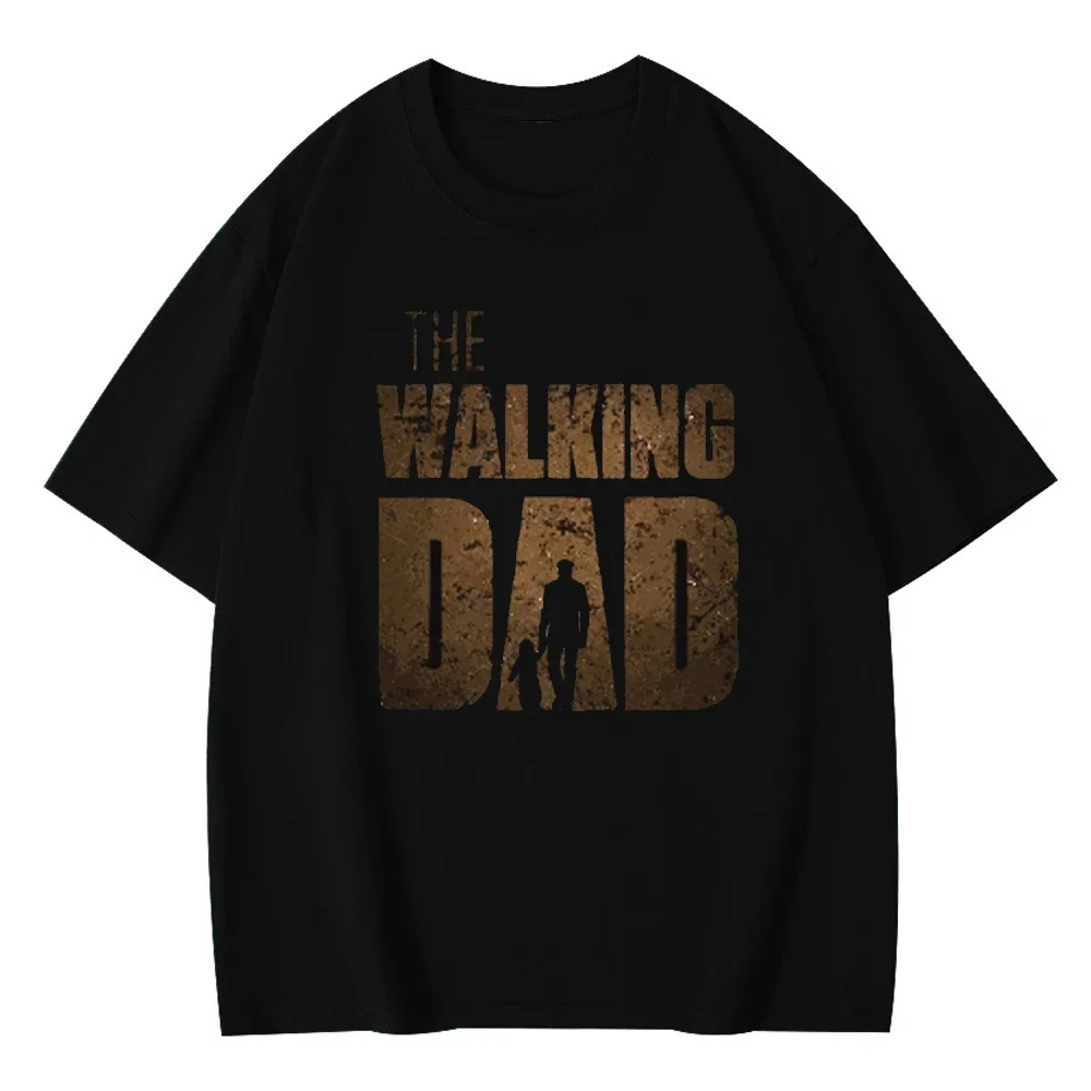 The Walking Dad Printed T Shirt Men\'s High Street T-Shirts Summer Fashion Classic Cotton Cool Tshirt Hip Hop Streetwear Tees