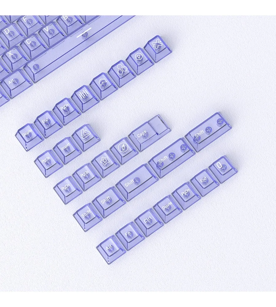 

Keycap Trend Matte Crystal Purple Keycap PC Original 136-key Small Full Set of Mechanical Keyboard DIY Engraving