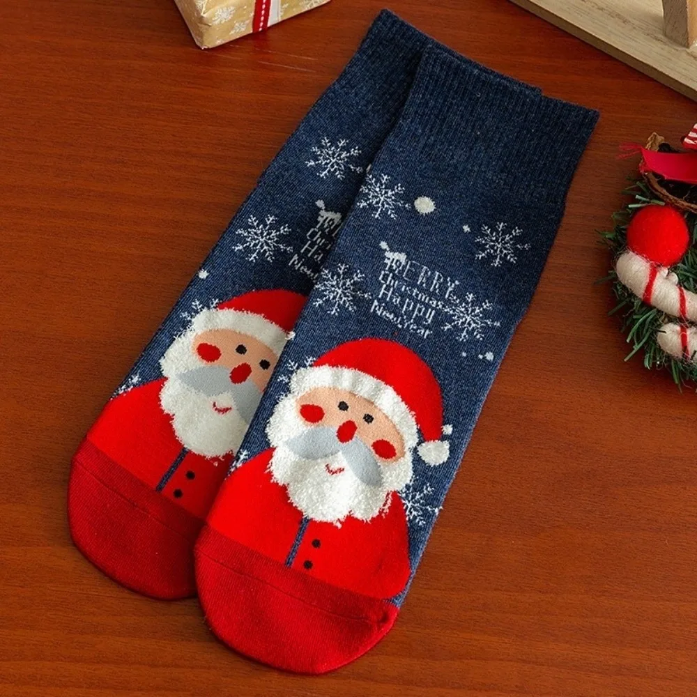 

New Santa Claus Christmas Socks Soft Cartoon Coral Fleece Socks Warm Cotton Floor Socks New Year