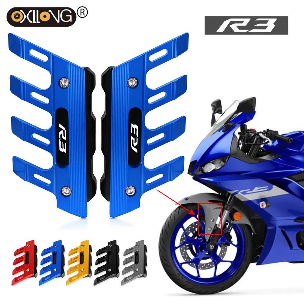 

For YAMAHA YZFR3 YZF-R3 YZF R3 2015-2021 2020 Motorcycle Mudguard Front Fork Protector Guard Block Front Fender Anti-fall Slider