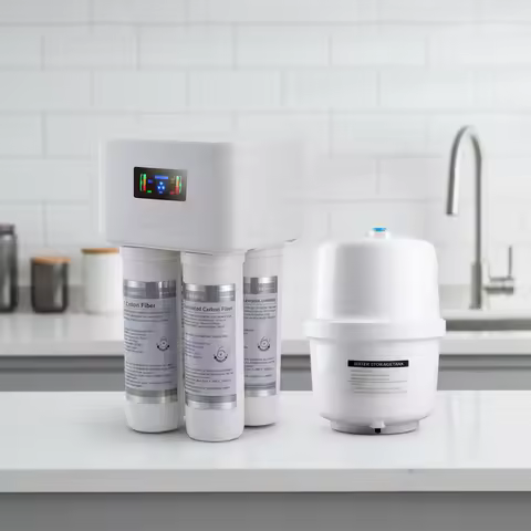 Kitchen Water Purifier200GPD RO System Purifier Tank 4 Stage Quick Connect Reverse Osmosis KDF Mineral Alkaline Water Filter For