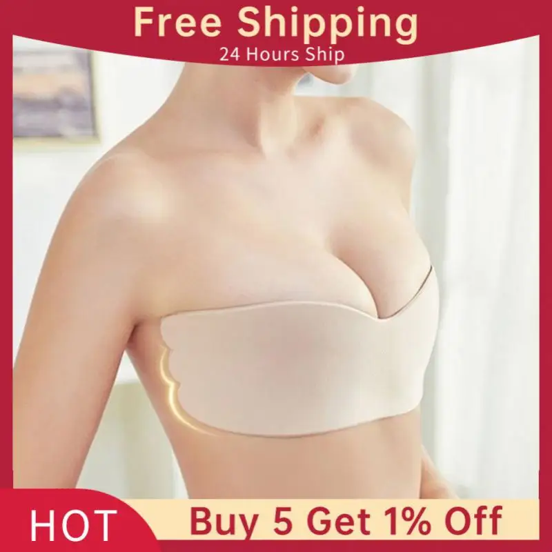 

Sexy Women's Invisible Strapless Bra Silicone Self Adhesive Bras Nipple Cover Backless Lingerie Seamless Bralette Underwear