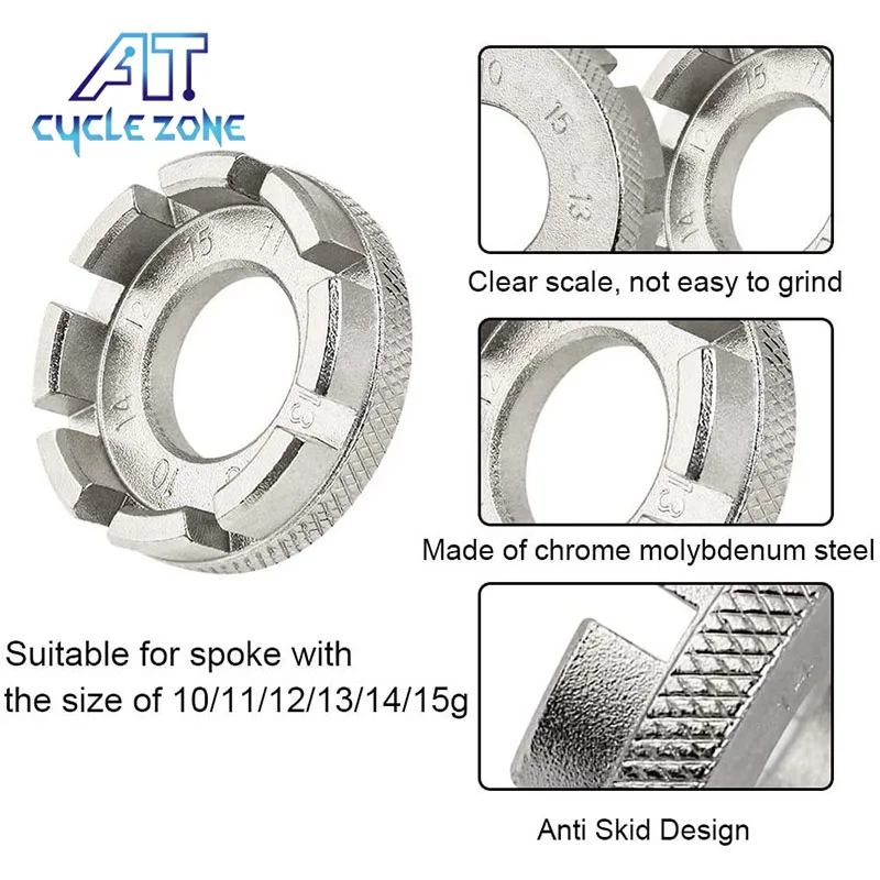 

MTB Bike Spoke Wrench Bicycle Torque Spokes Mountain Bike Repair Tools Plated Spanner Wrench Tools Steel Wire Adjustment Tools