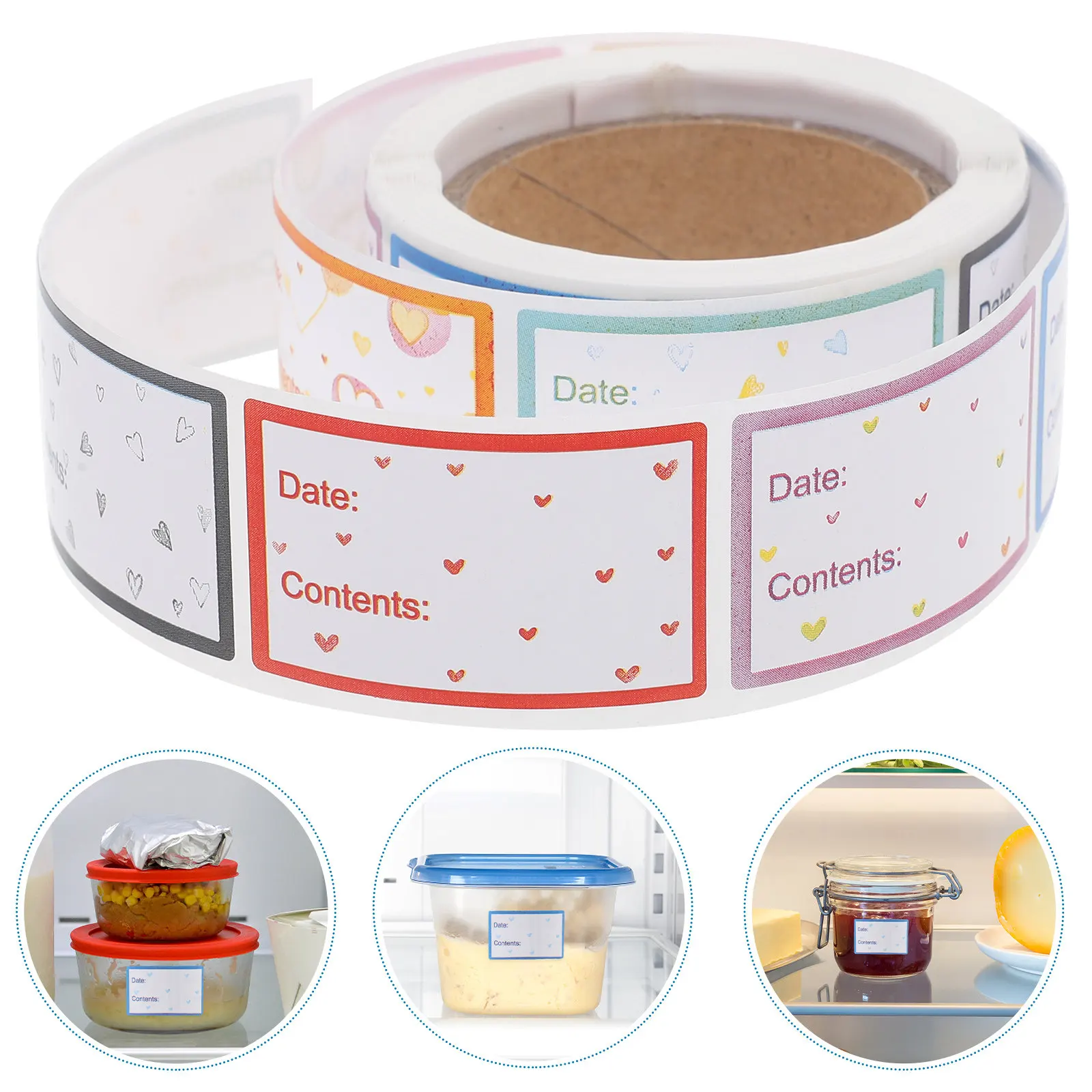 

Blank Food Safety Date Labels Removable Easy Peel Adhesive Stickers for Kitchen Refrigerator Pantry Canning Jars Bottles