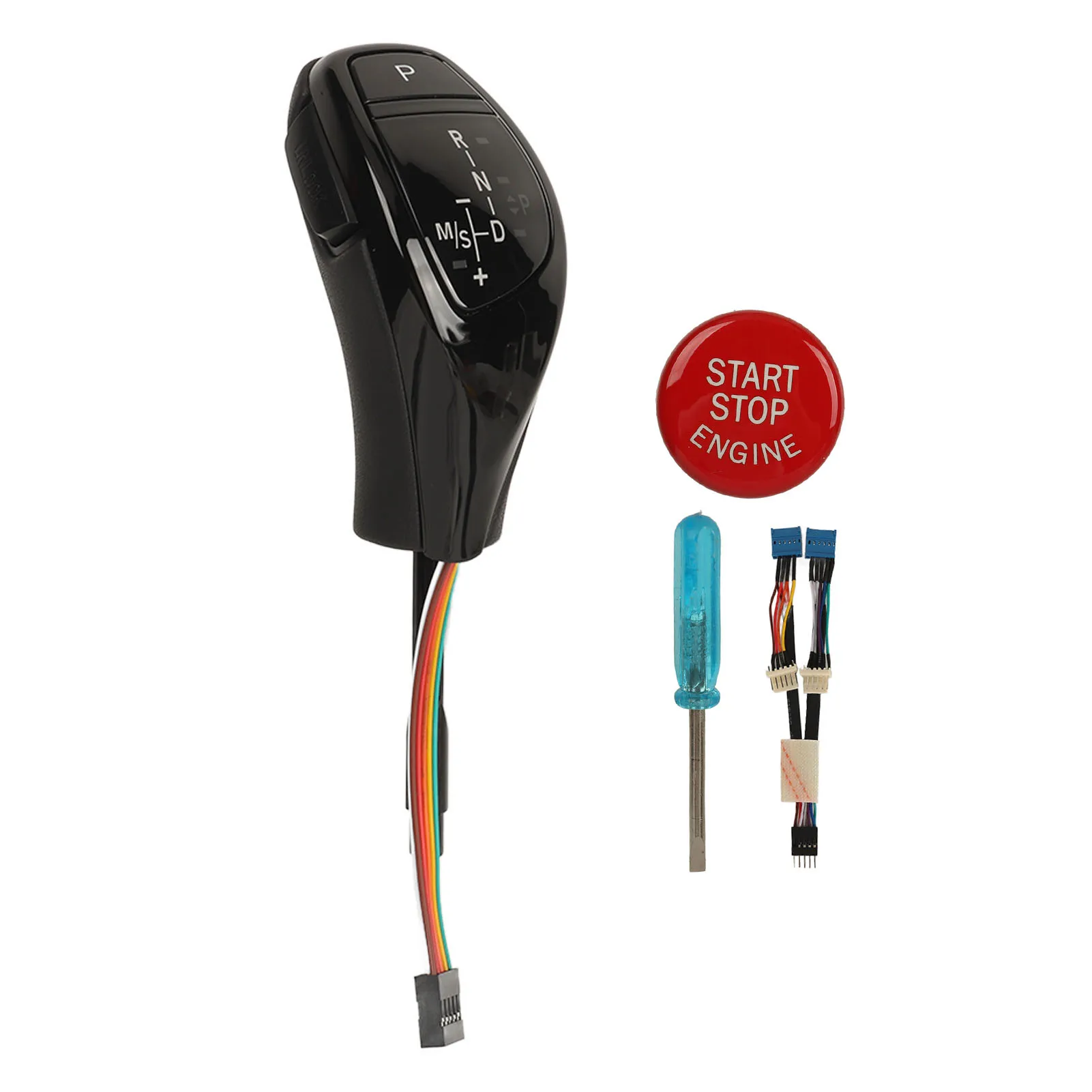 LED-pookknop Comfortabele grip LED-handgreep Hendelknop Ergonomisch duimtype met klikstartknop voor E90 E91 E92 E93 LHD