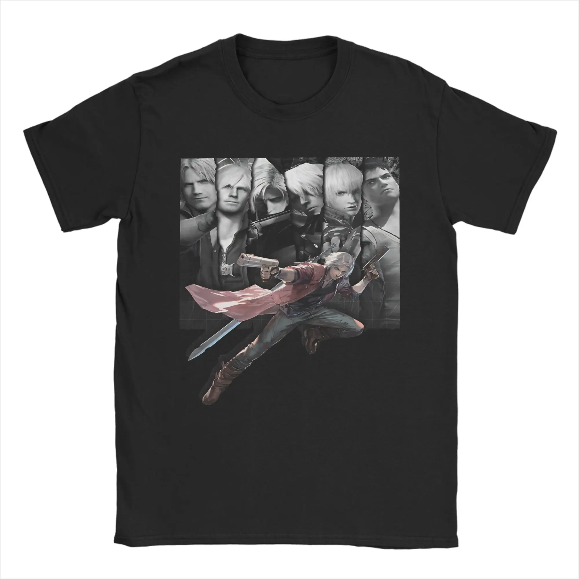 Devil May Cry 3 Dante's Awakening Game T Shirts Men's Pure Cotton Funny T-Shirt Round Neck  Tee Shirt Short Sleeve Clothing 6XL