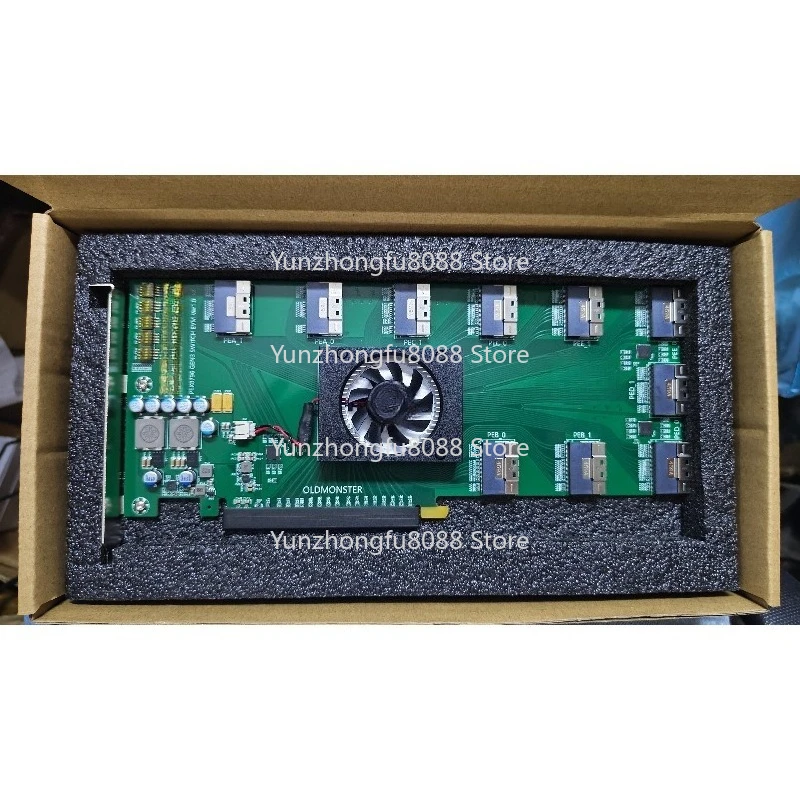 

PCIE3.0 Switch Expansion Card 10 * SFF-8654 8i U.2 NVMe Expansion AI Graphics Card Expansion