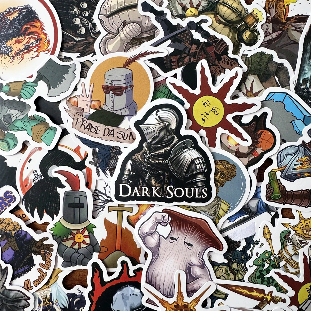 50PCS Dark Souls Funny Game Scrapbook Stickers DIY Diary Laptop Luggage Skateboard Graffiti Decal Fun Stylish Classic Toys