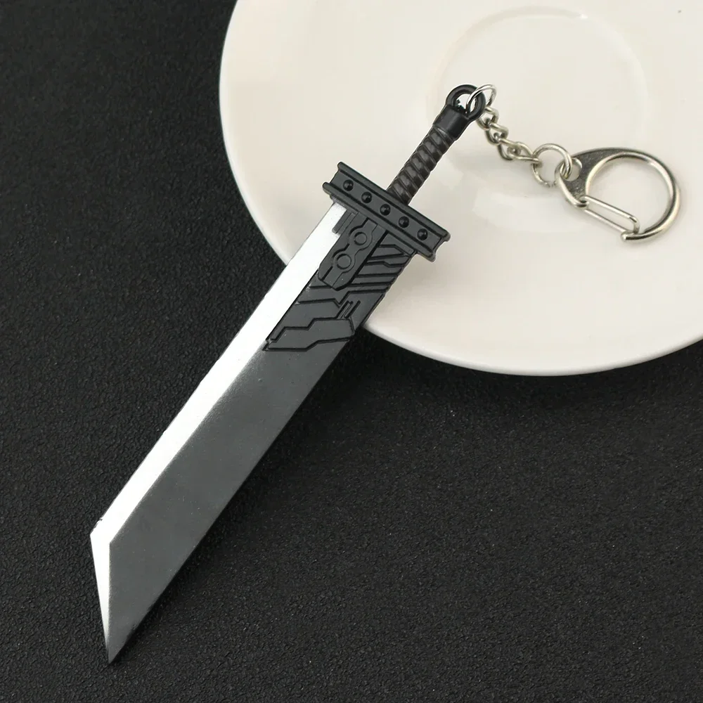 Game Final Fantasy 7 Cloud Buster Sword Keychain Remake Sword Zack Fair Weapon Metal Pendant Key Chain For Fans Cosplay Jewelry