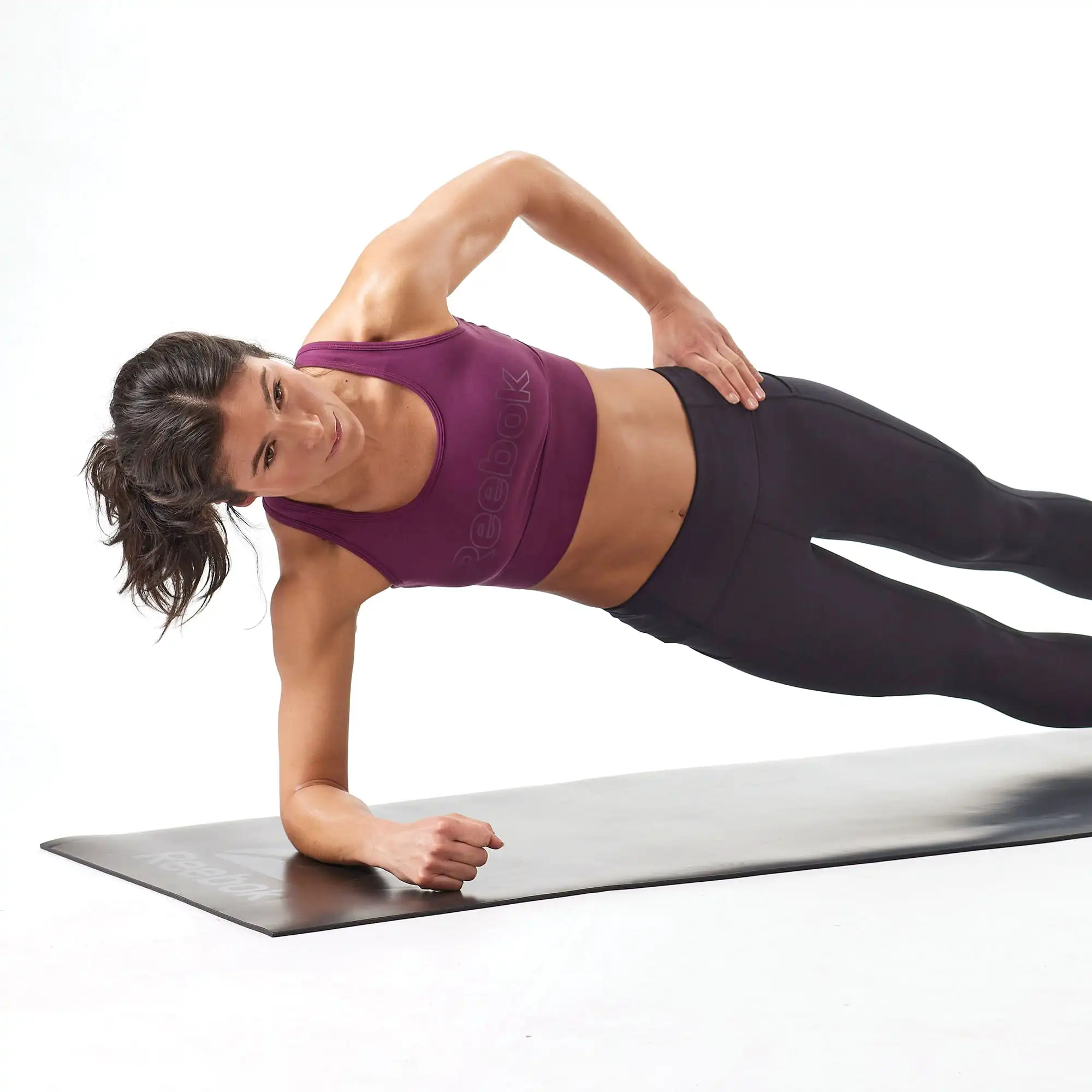 Matras Kebugaran 5MM, Pegangan Tertinggi, Hitam