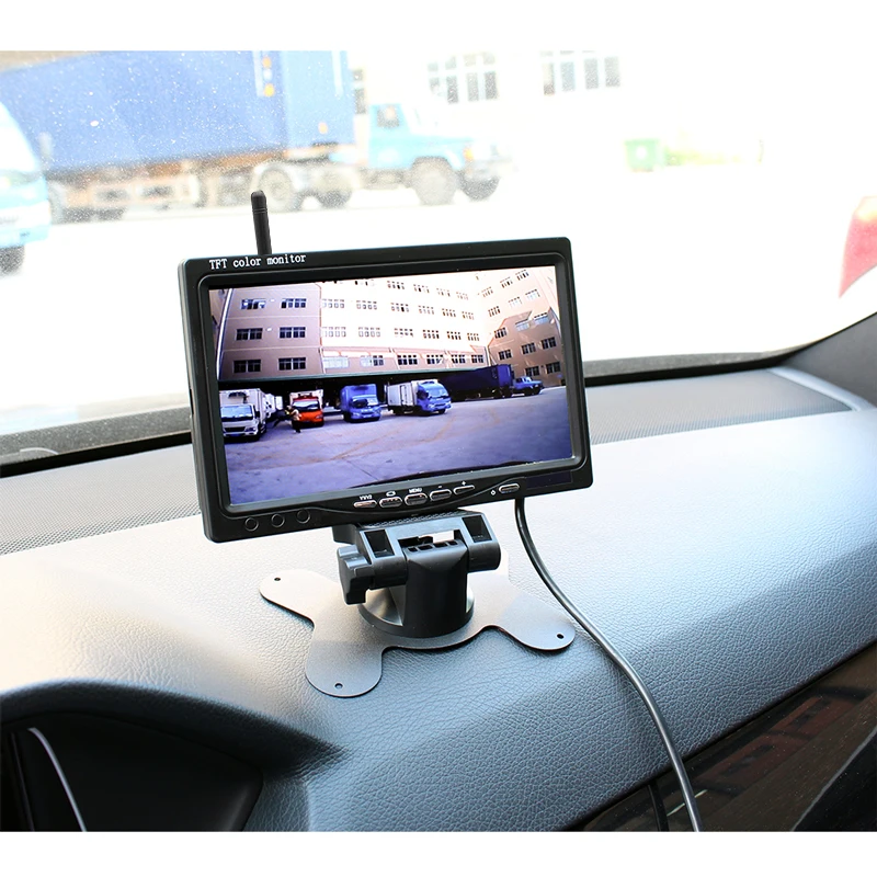 7inch HD Car Backup Rear View Reverse Quad Monitor External TF Card Vehicle Monitor for Car Truck Engineering Machinery