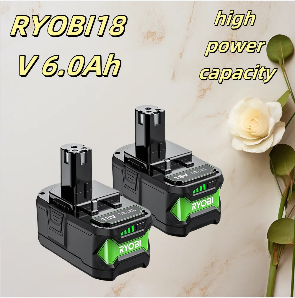 100% новый оригинальный аккумулятор Roybi P108, 18 В, 6,0 мАч, сменный литиевый аккумулятор для P108 P102 P103 P104 P105 P109 ONE + аккумуляторный инструмент