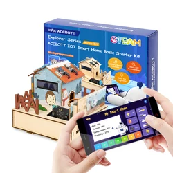 ACEBOTT Learning Kit Microbit Smart Home Automation Projects STEM Education Wooden House makecode