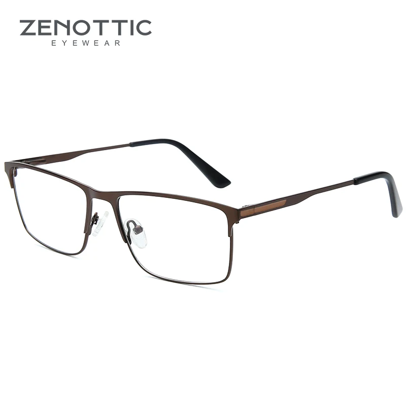 ZENOTTIC Heren Titanium Progressieve Prescription Glazen Vierkante Anti Blauw Licht Myopie Glazen Zakelijke Fotochrome Glazen Hyperopie Glazen Mode Optische Glazen - afbeelding 1