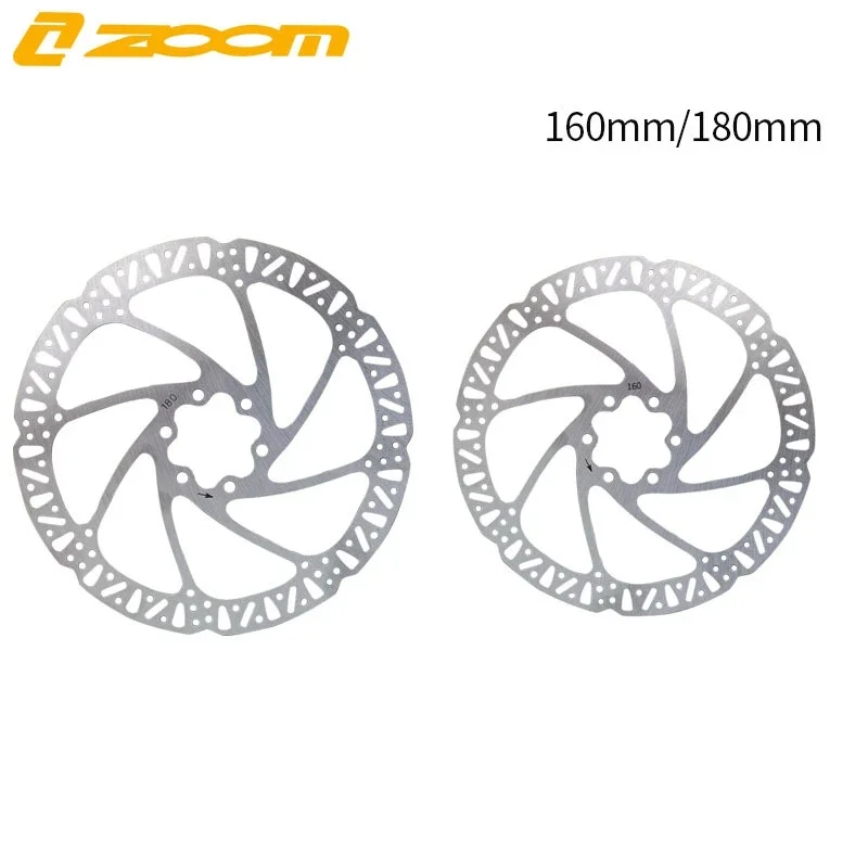 

ZOOM Mountain Bike 160/180mm 6-Bolt Rotor EIEIO Stainless Steel Hydraulic Disc Brake Rotors With Screws BCD 44mm Bicycle Parts