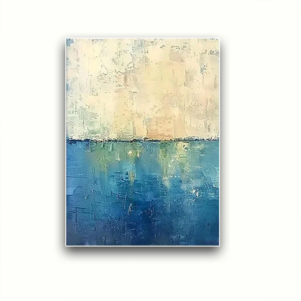 

Green Theme Home Decor Wall Art Hand-Painted Abstract Oil Paintings Thick Oil Texture Canvas Painting Decor Living Room Entrance