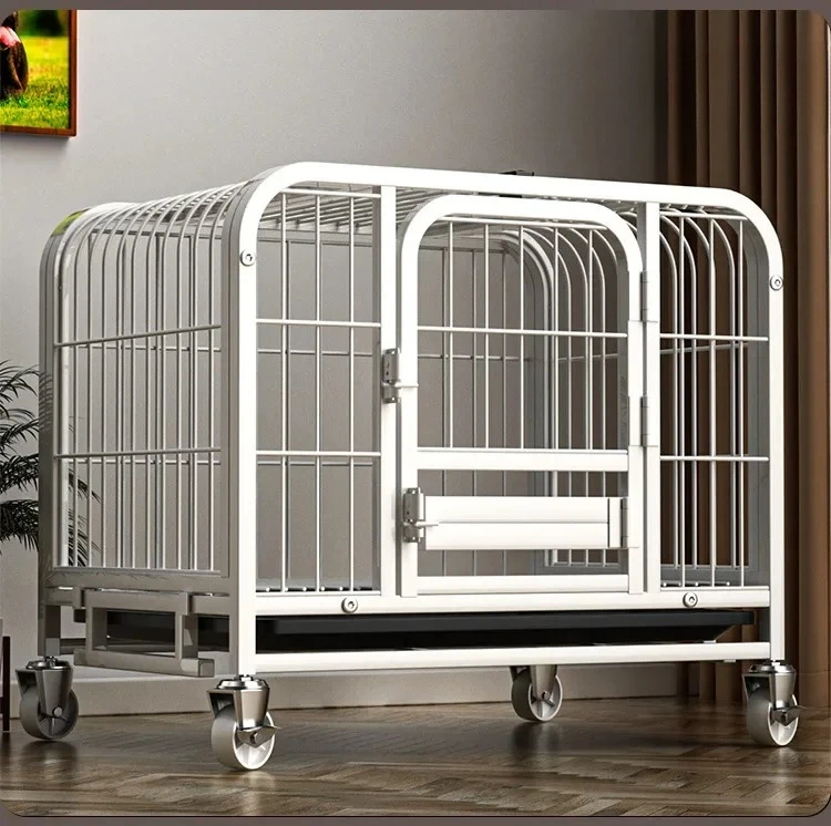 

For Heavy Duty Dog Cage With Wheels Dog Puppy Playpen Foldable